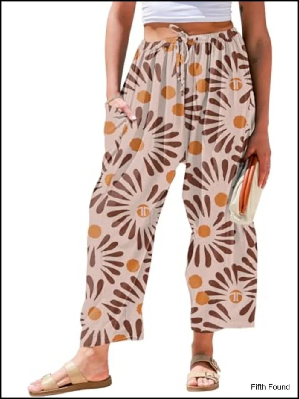 Womens Linen Wide Leg Palazzo Harem Pants with Pockets Casual Summer